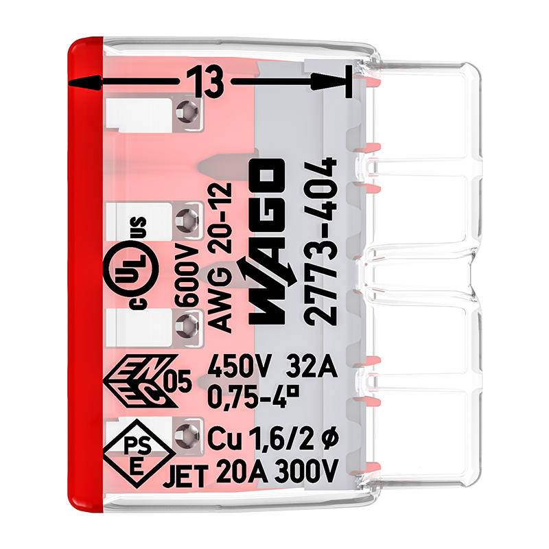 WAGO10只装2773-404接线端子分线器导线并线连接器硬线专用接线柱 - 图2
