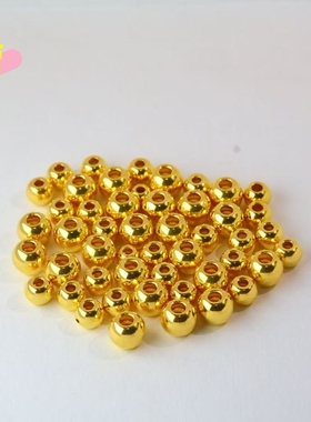 金生恋《E》3D硬金足金999黄金小金珠猫眼转运珠散珠DIY定制手链