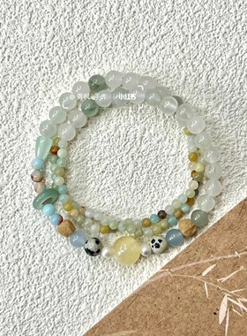 盛夏幽莲~新中式串珠叠戴手链小众复古时尚级手串民族风手饰潮