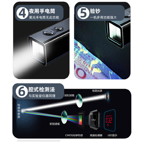VSON荧光剂检测笔 婴儿紫光灯手电筒 专用测试荧光剂仪器 - 图1