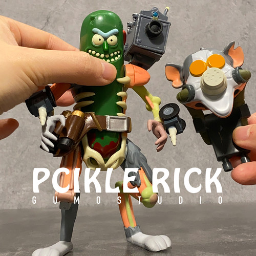 GUMO预售Pickle Rick and Morty腌黄瓜瑞克莫蒂武装老鼠正版可动 - 图2