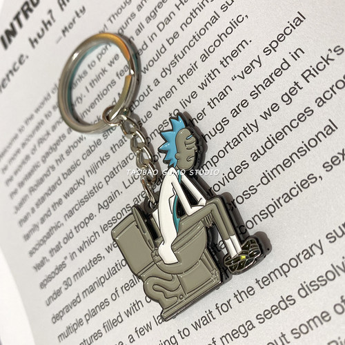 GUMO瑞克和莫蒂Rick and Morty周边动漫马桶孤独的屎王钥匙扣现货 - 图2