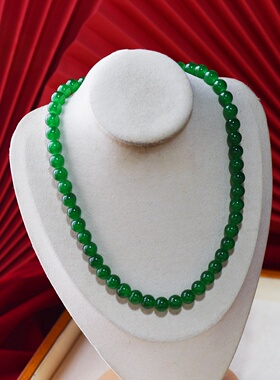 2025新款新娘项链高级感轻奢典雅人工玉石旗袍秀禾三件套项链耳环