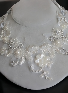 服装领口肩饰配件配饰大衣水钻