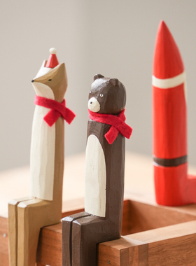 T-lab原木室内圣诞节摆件