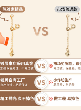 包18k金项链延长链手链配饰材料