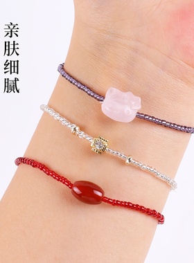 灌银米珠串珠手工diy材料小珠子