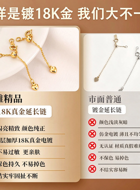 包18k金项链延长链手链配饰材料
