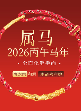 太岁化护身符2026年生盘龙结手绳
