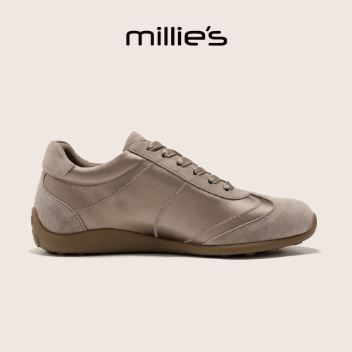 MILLIE'S/妙丽官方旗舰店立体饰条德训鞋女拼色秋季休闲鞋运动鞋C - 图0