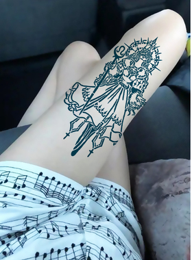 狮子座喷绘模板星座纹身镂空加厚纹绣海娜果汁通用星座女神纹身03