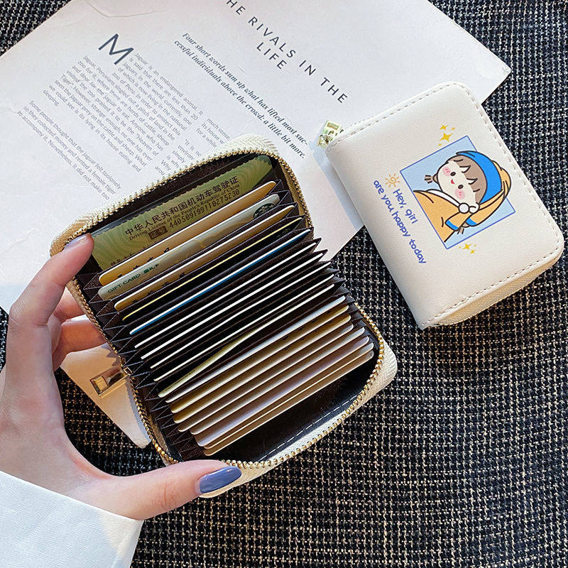 卡包女小巧多卡位大容量防盗零钱包 werllands路勋箱包卡包