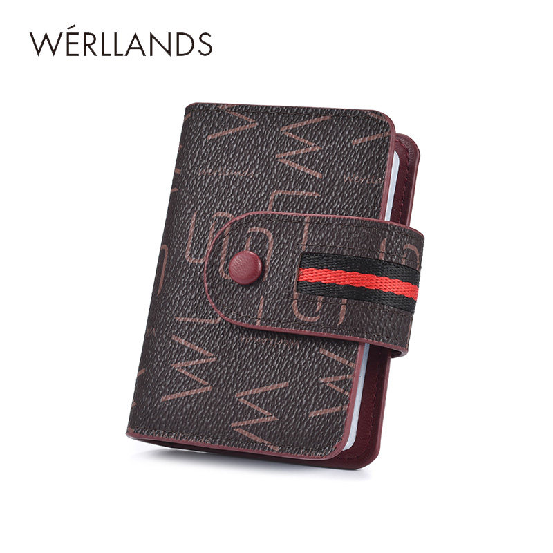 新款女卡包大容量多卡位 werllands路勋箱包卡包