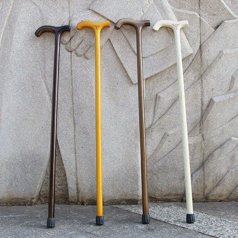 新款老人拐杖一体实木拐棍老年人手杖轻便防滑柱手棍木质助行柺杖