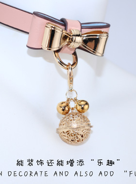 小狗牌小猫宫铃刻字铭牌项圈饰品挂机铃铛puppy挂饰金色银色骨头