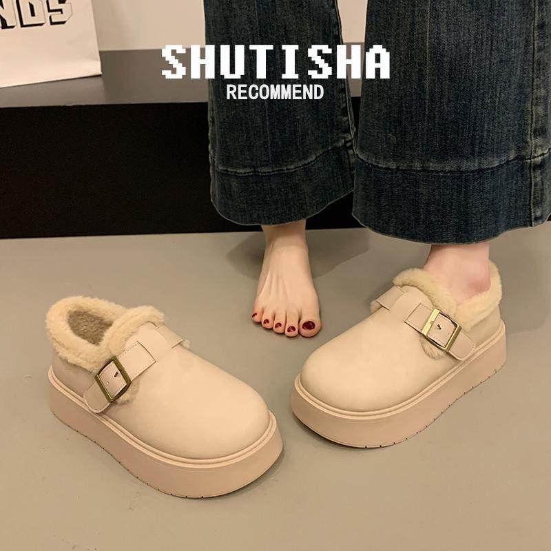 厚底加绒豆豆勃肯鞋女雪地靴2025新款冬季女靴子外穿防水东北棉鞋,淘宝优惠券,粉丝福利购,淘宝优惠卷