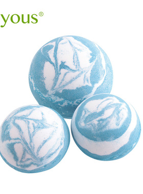 joyous蓝色天空泡澡球精油泡泡浴球薄荷香滋润保湿气泡弹100g