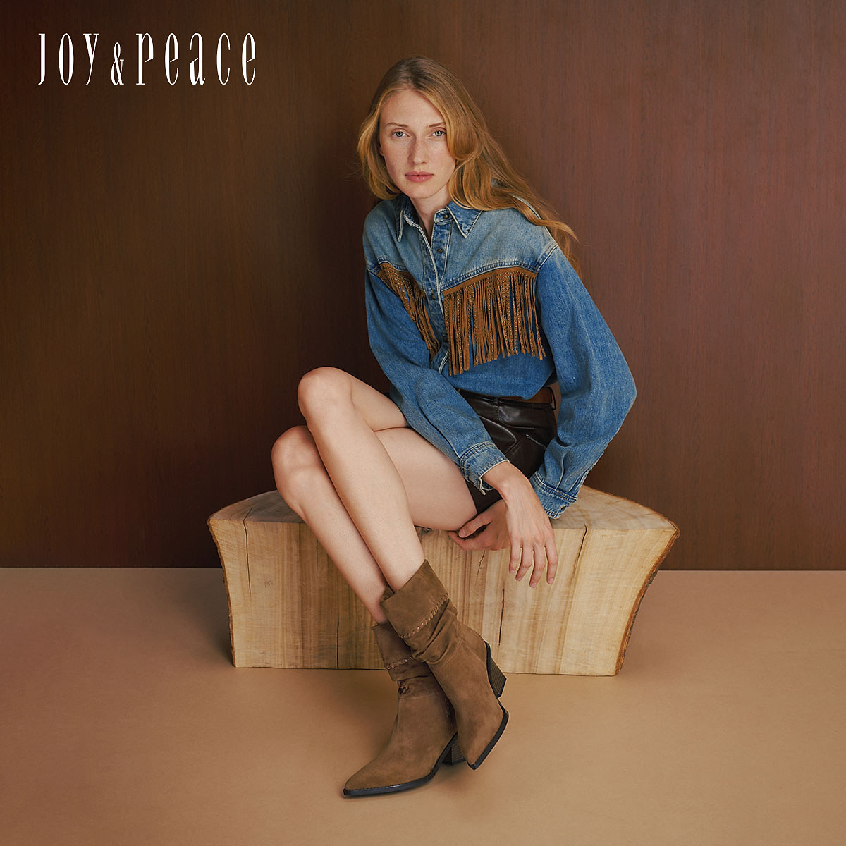 真美诗2025冬季新款羊皮自由松弛翻领堆堆靴西部靴短靴女YZG24DZ5,淘宝优惠券,粉丝福利购,淘宝优惠卷