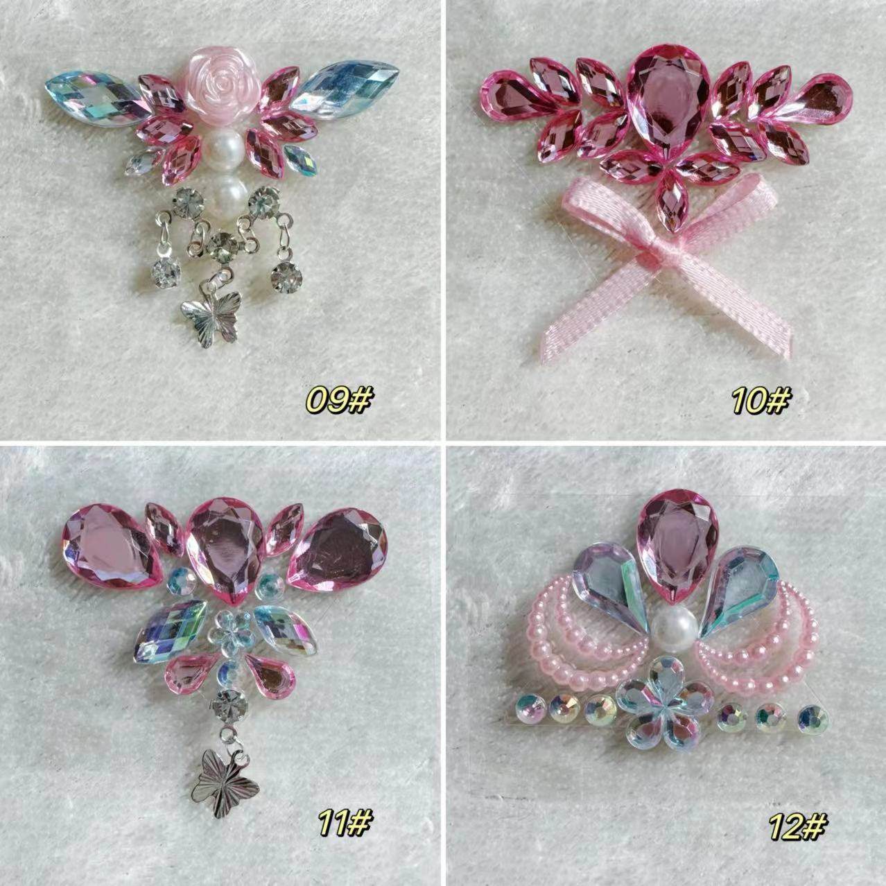 流苏眉心贴脸上饰品贴钻舞台化妆额头花钿彩妆面部女儿童古装汉服