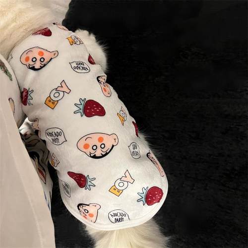 蜡笔小新宠物猫咪衣服冬季保暖加绒可爱卡通防脱不掉毛无袖背心式 - 图0