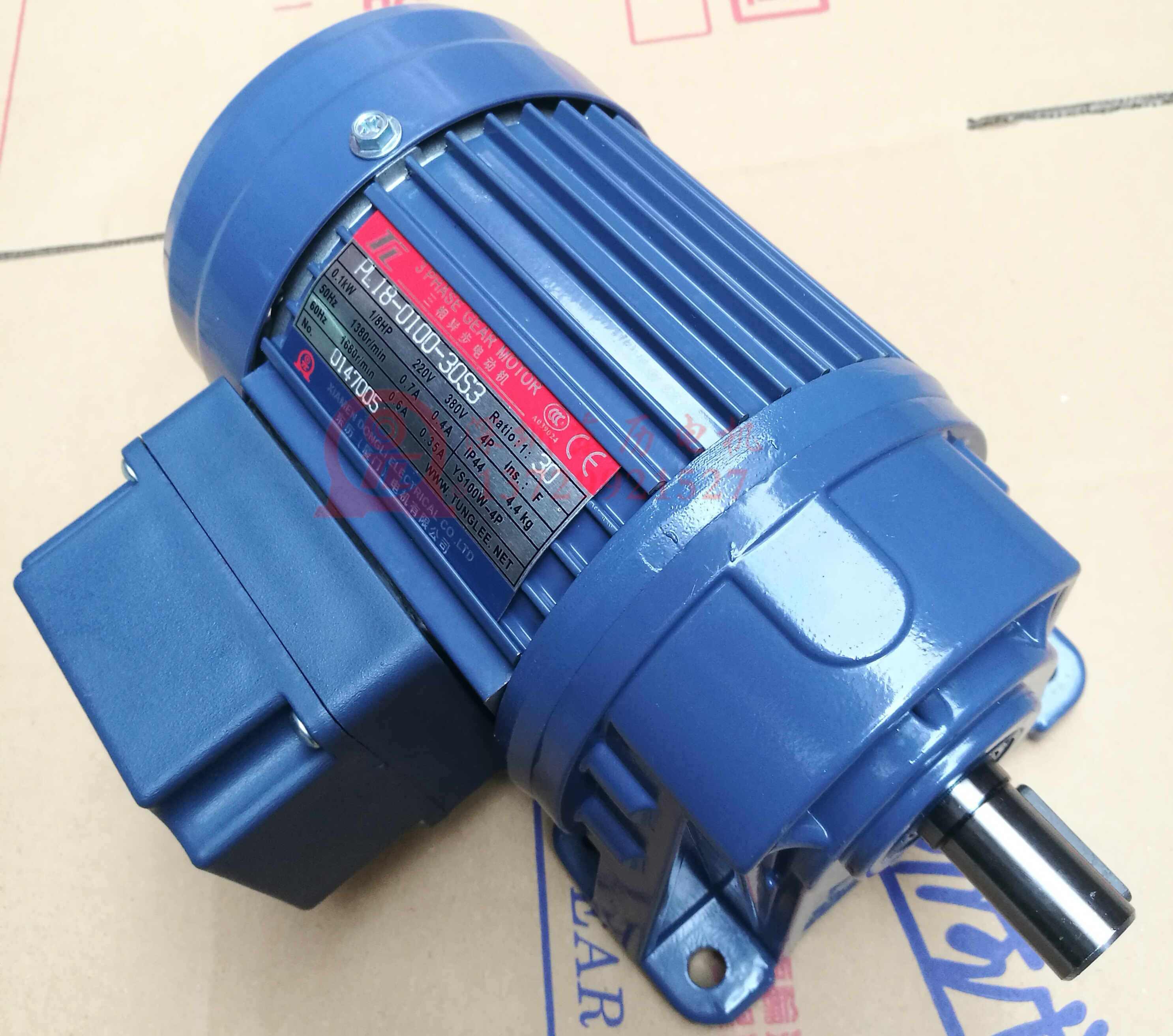 PL18-0100-30S3 0.1KW 1/8HP YS100W-4P厦门东历电机3 PHASE GEAR - 图3