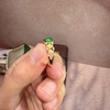 Prosperous natural emerald ring women's rich ring high-end index finger ring partial wealth tail ring 2026 new hot style