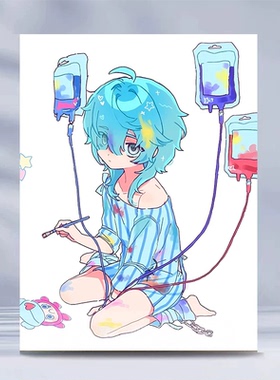 蛋仔派对逃出惊魂夜数字油画
