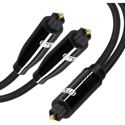 EMK易迈克一分二数字光纤音频线输出线二进一出optical一拖二分配 - 图3