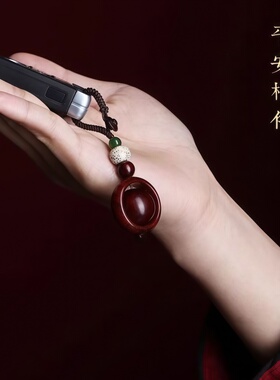新潮时来运转木质几何圆形钥匙扣挂件男女通用转运珠玄学包挂件