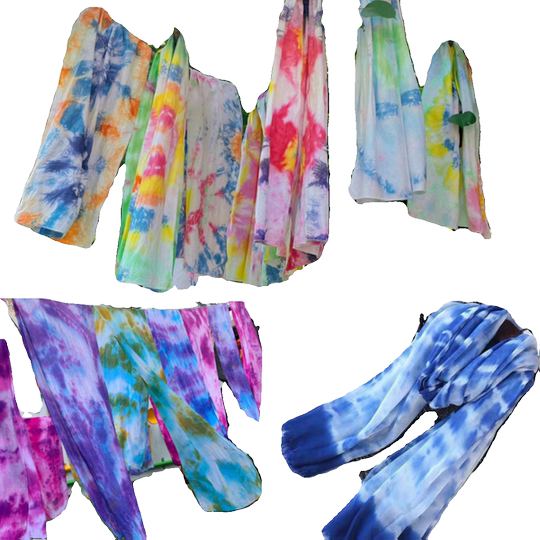 扎染diy工具套装材料包专用皮筋夹子方巾幼儿园印染儿童靛蓝颜料