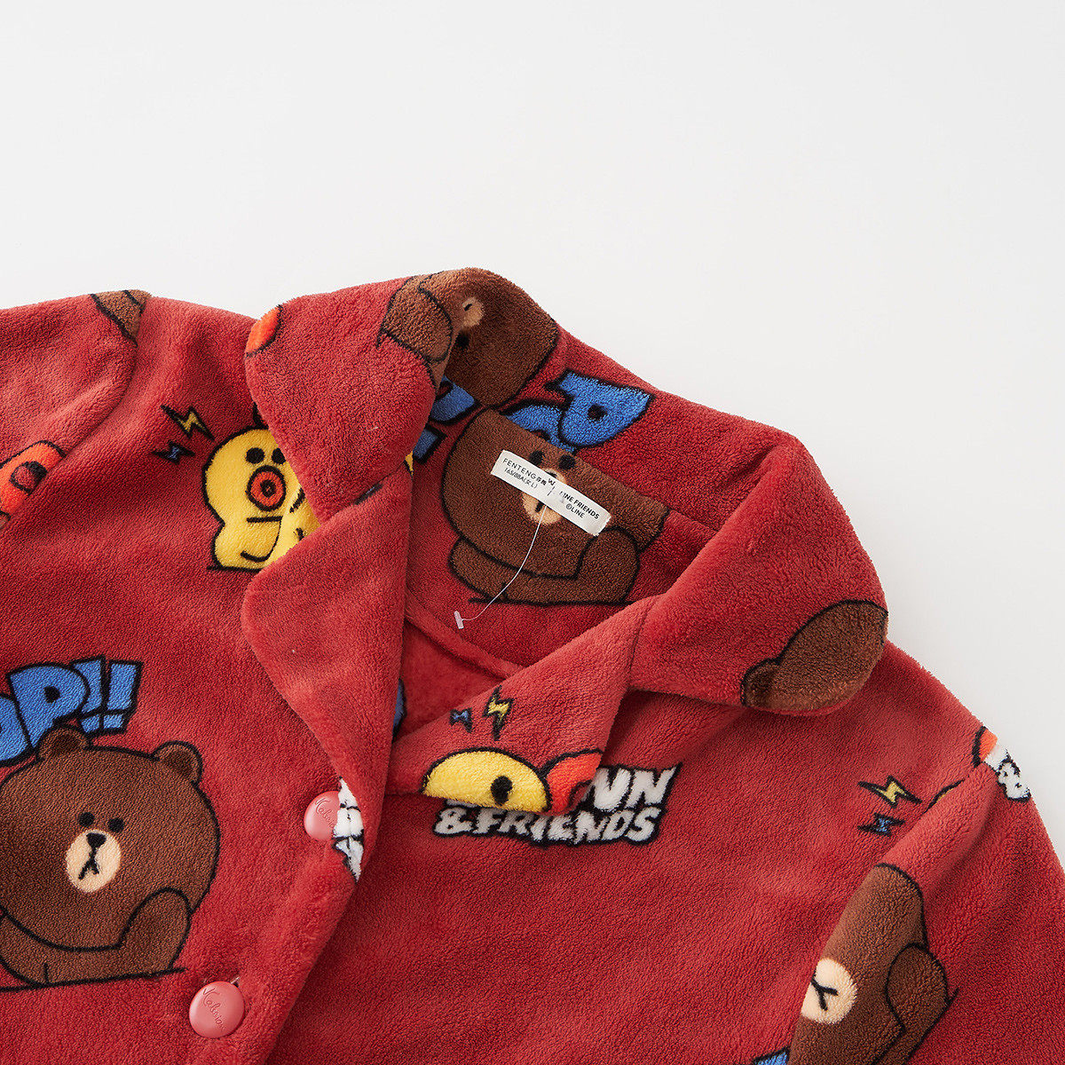 芬腾秋冬北极绒柔软学生卡通睡衣 芬腾润诚睡衣/家居服套装