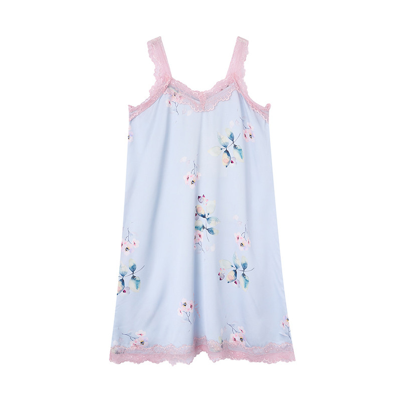 芬腾冰丝夏季吊带蕾丝性感睡裙短裙 芬腾润诚睡裙