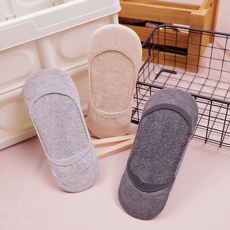 加厚隐形袜女防滑不掉跟秋冬季船袜全棉吸汗抗菌防臭毛巾底浅口袜,淘宝优惠券,粉丝福利购,淘宝优惠卷