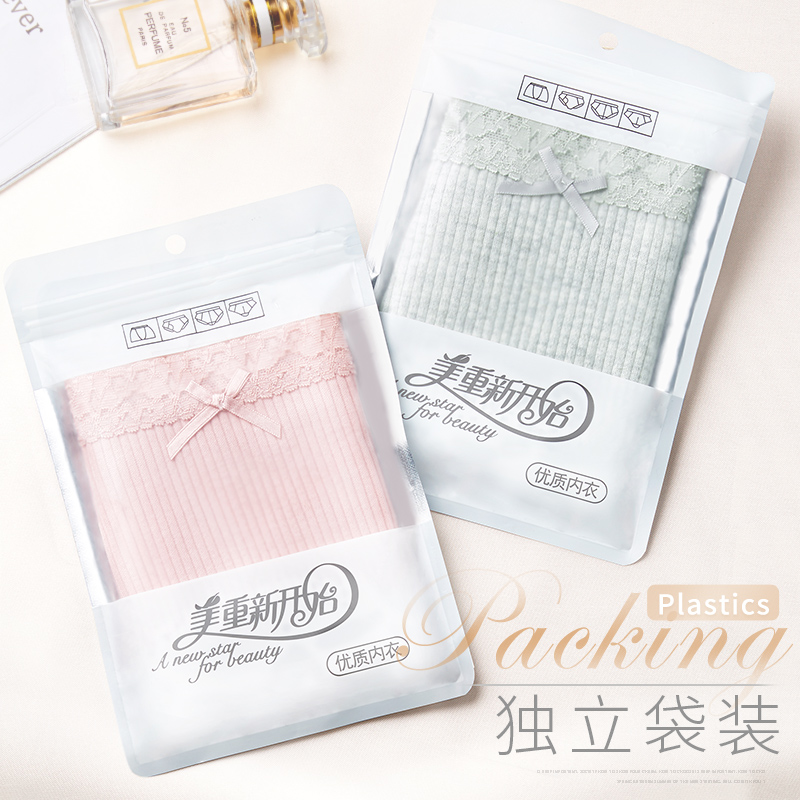 怀梦时光旗舰店女士无痕内裤女纯棉裆抗菌少女日系可爱女生中腰透气蕾丝女全棉裆3