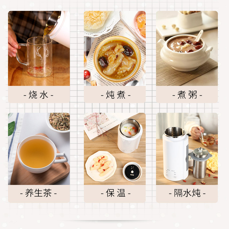 煮粥神器迷你旅行便携1人单电炖锅 gudves冠为电炖/煮粥锅/文火炉