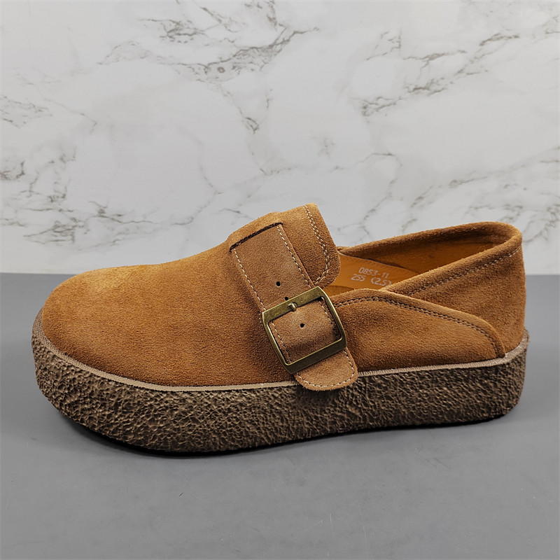 磨砂牛皮勃肯鞋男乐福鞋2025新款全包厚底复古懒人鞋一脚蹬穆勒鞋,淘宝优惠券,粉丝福利购,淘宝优惠卷