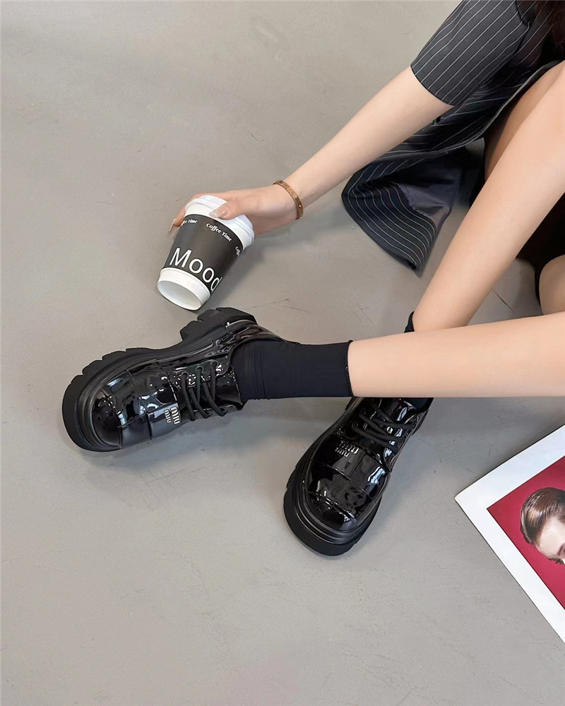 欧货乐福鞋小皮鞋女2025春季新款真皮松糕厚底英伦风休闲增高单鞋,淘宝优惠券,粉丝福利购,淘宝优惠卷