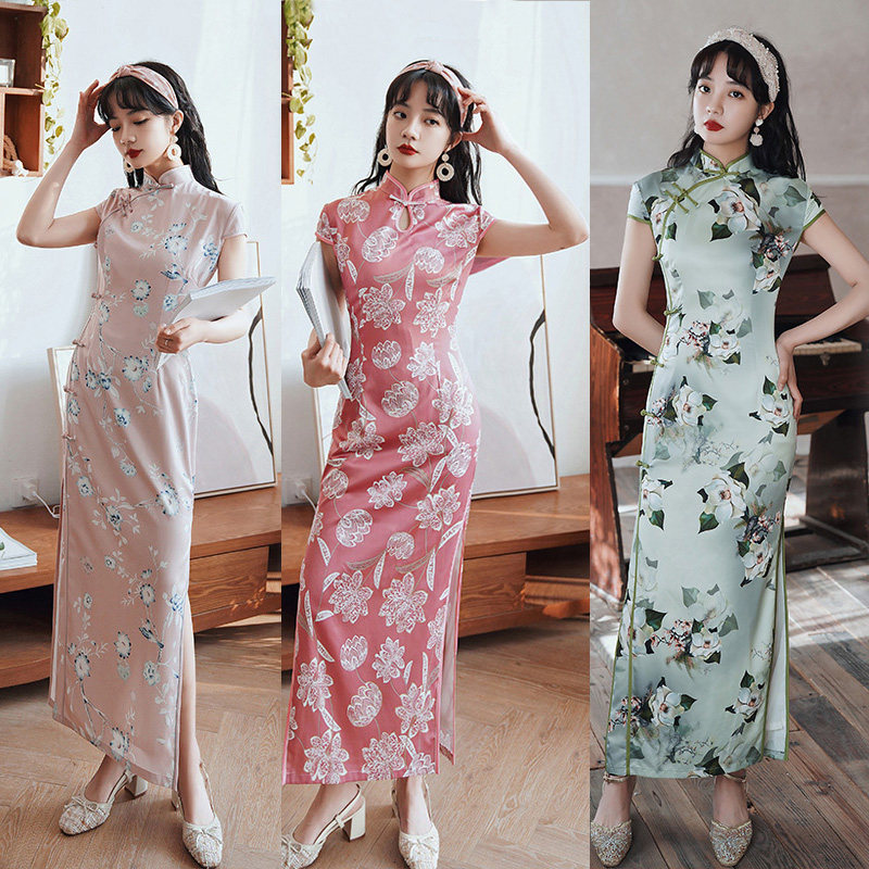 改良旗袍秋季2020新款复古连衣裙 清砚溪旗袍