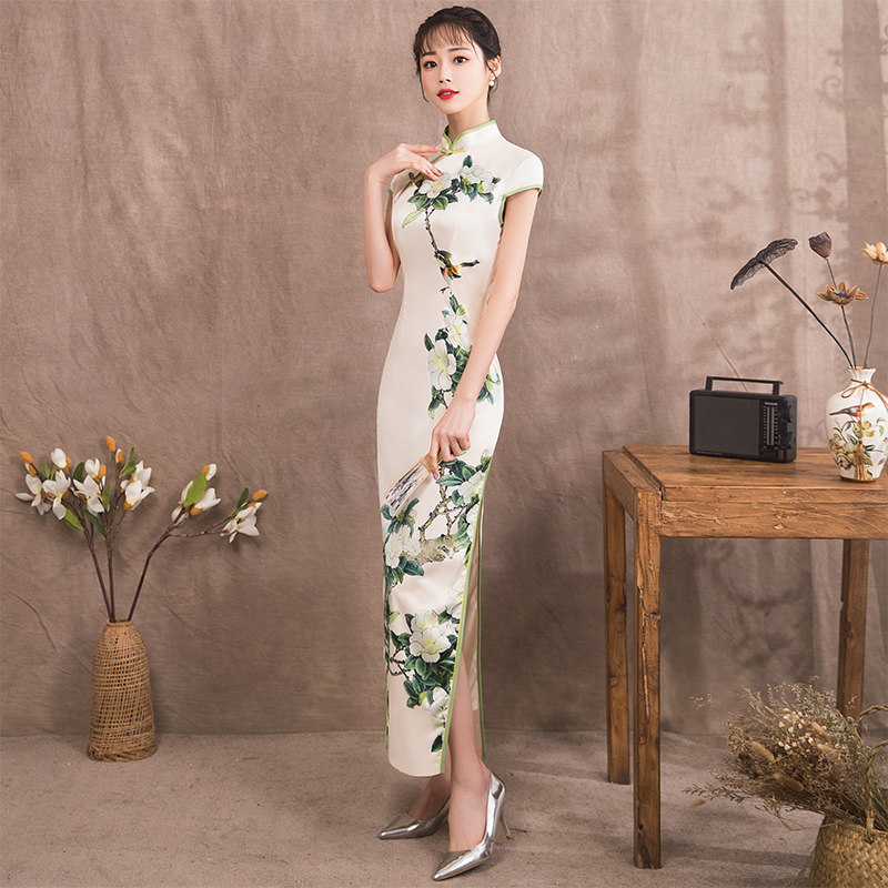 旗袍长款2020新款秋季改良连衣裙 清砚溪旗袍