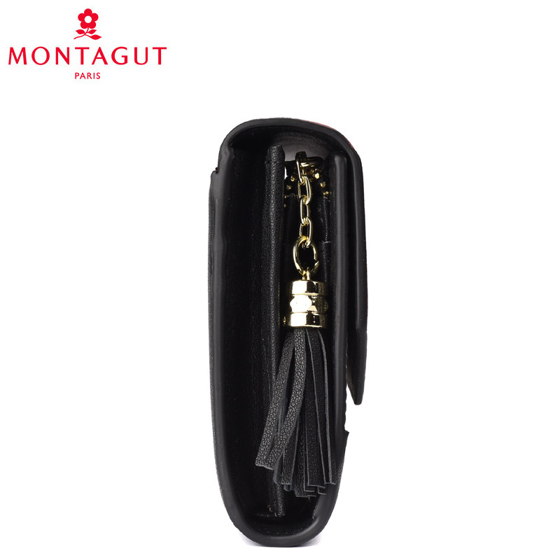 梦特娇真皮新款长款多卡位百搭钱包 montagut梦特娇宾莱钱包