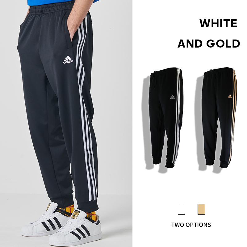 adidas阿迪达斯运动裤男裤经典三道杠裤子运动宽松跑步休闲长裤 - 图0
