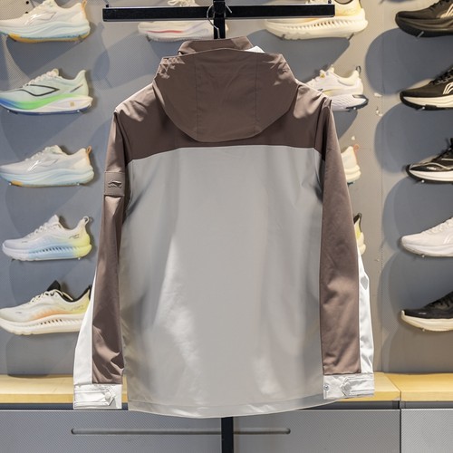 李宁正品2025新款男子加绒保暖梭织运动连帽夹克外套AFDVC63-3 - 图0