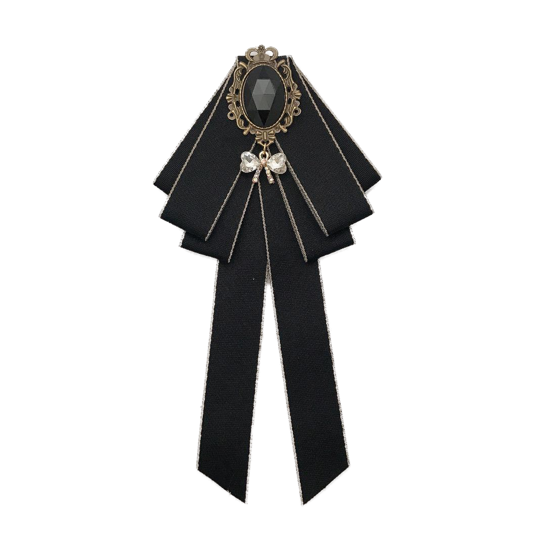 韩版女士领花西装领结男女时尚潮外套正装领结领花校服黑蝴蝶结女 - 图3