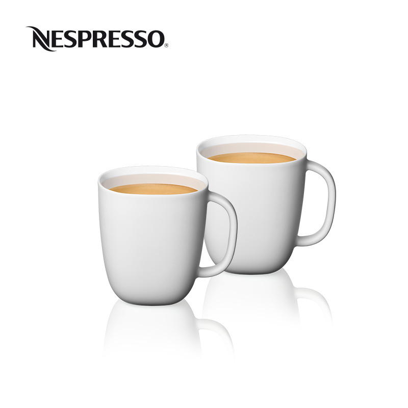 NESPRESSO LUME系列马克咖啡杯套装 陶瓷咖啡杯400ml*2只 - 图0