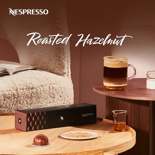 NESPRESSO奈斯胶囊咖啡 Vertuo烤榛果风味浓缩黑咖啡分离烘焙10颗 - 图0