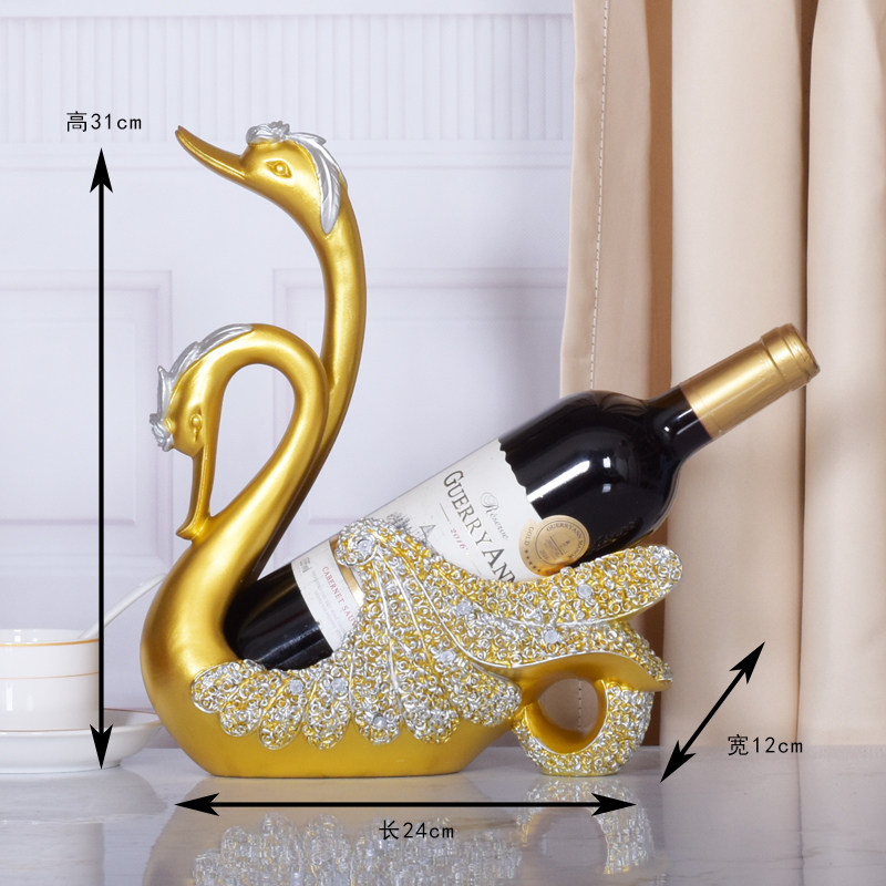 创意情侣天鹅葡萄红酒架摆件创意欧式客厅餐桌玄关酒柜装饰品礼物,淘宝优惠券,粉丝福利购,淘宝优惠卷