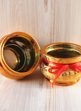 香炉家用室内陶瓷烧香炉寺庙户外小香炉香沙金熏香炉3个规格可选