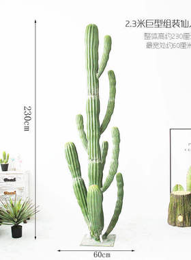 巨型仿真仙人掌植物北欧仙人柱室内场景装饰摆件景观量天尺仙人柱