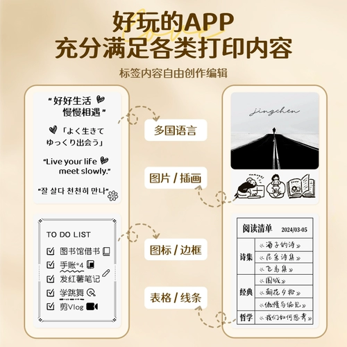 精臣 Принтер, ретро высококачественная лента, портативная универсальная именная наклейка для школьников, планировщик, bluetooth