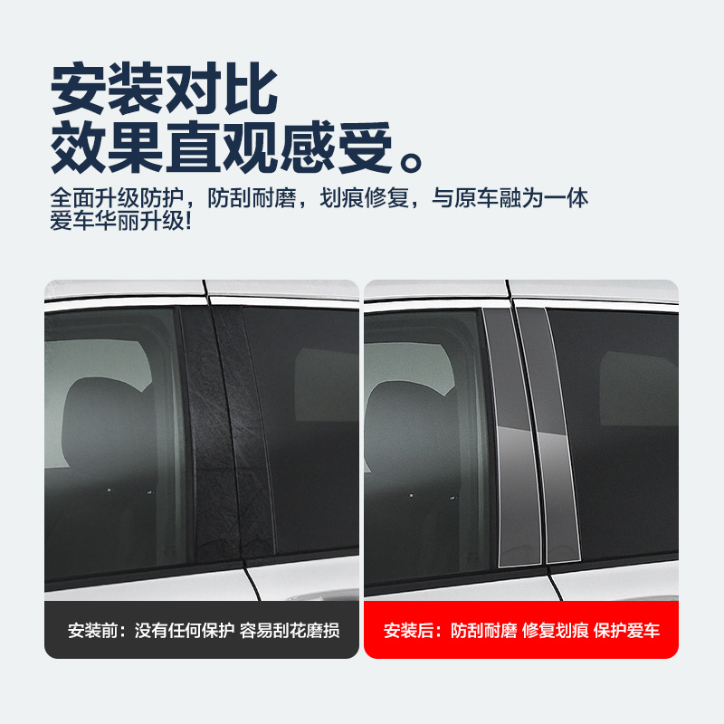 专用于21-24款丰田赛那格瑞维亚中柱TPU膜塞纳改装B柱透明保护膜 - 图3